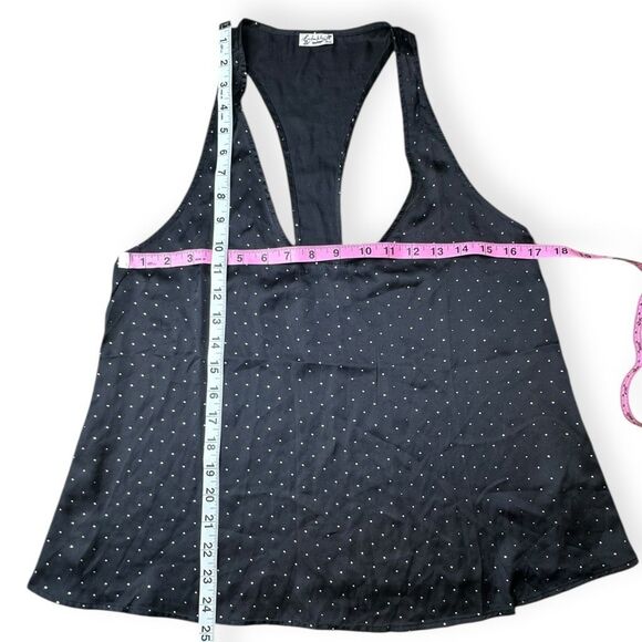 INTIMATELY FREE PEOPLE Women’s Black Gold Studded Racerback Tank Blouse Size Sma - Picture 5 of 5